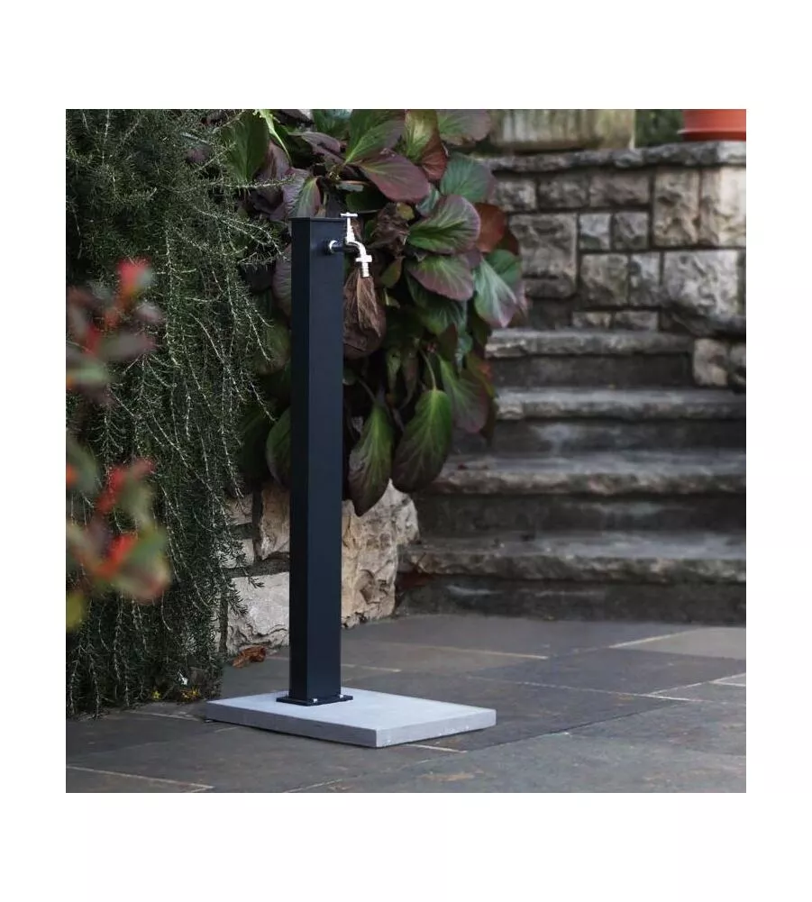 FONTANA DA GIARDINO VEDOVELLA "YORK" NERO, 11X8X82 CM - KAM